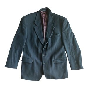 Moore’s Green Wool Cashmere Blazer 44L Made in Canada – Notch Lapel, 3-Button